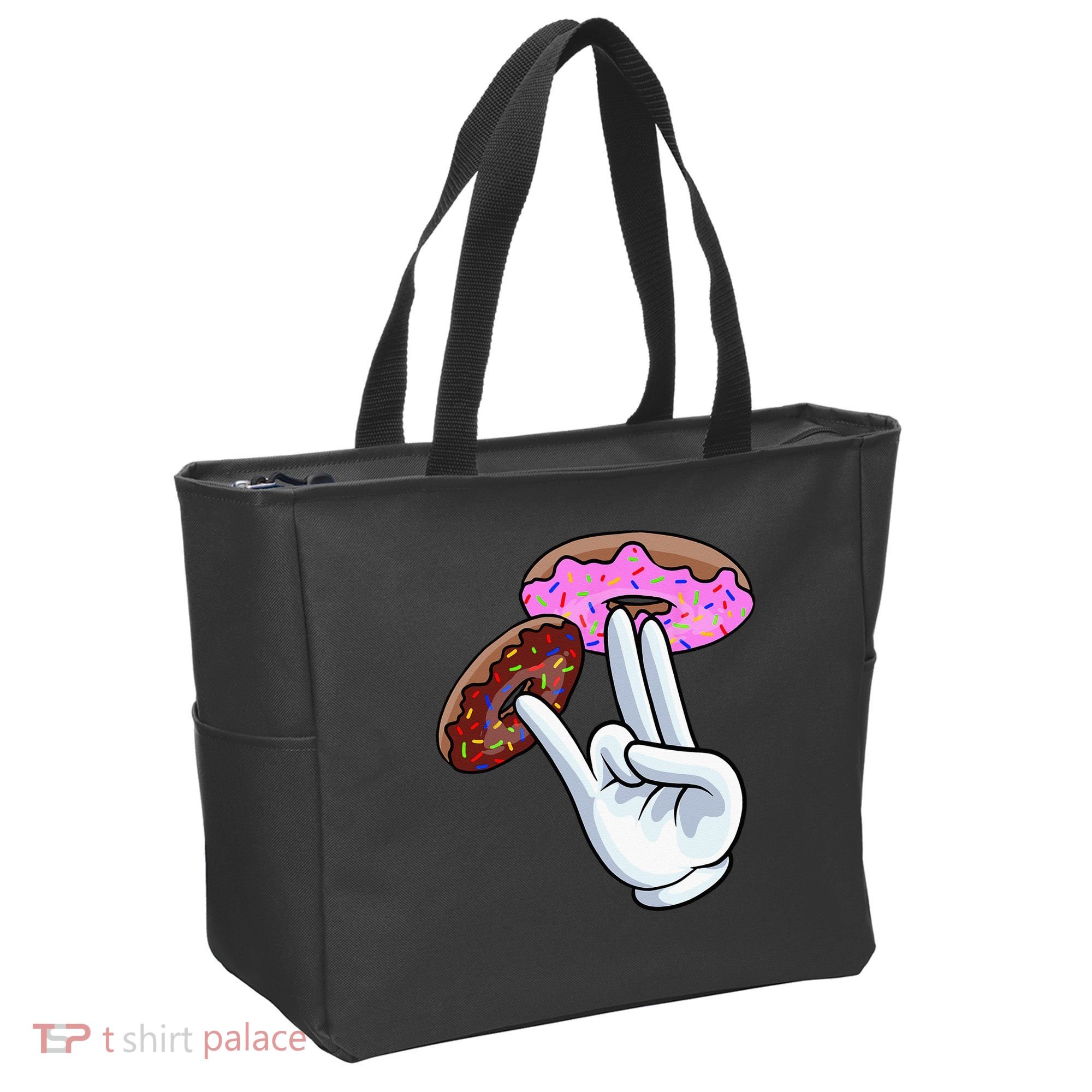 2 In The Pink 1 In The Stink I Dirty Donuts Hand Humor Tote Bag