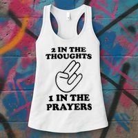 2 In The Thoughts 1 In The Prayers Women's Tank Top thumb 3