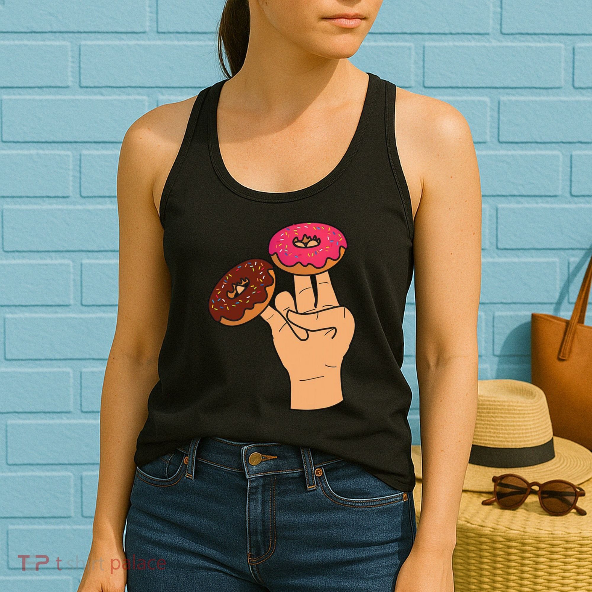 2 In The Pink 1 In The Stink Dirty Humor Donut Women's Tank Top