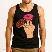 2 In The Pink 1 In The Stink Dirty Humor Donut Tank Top thumb 3