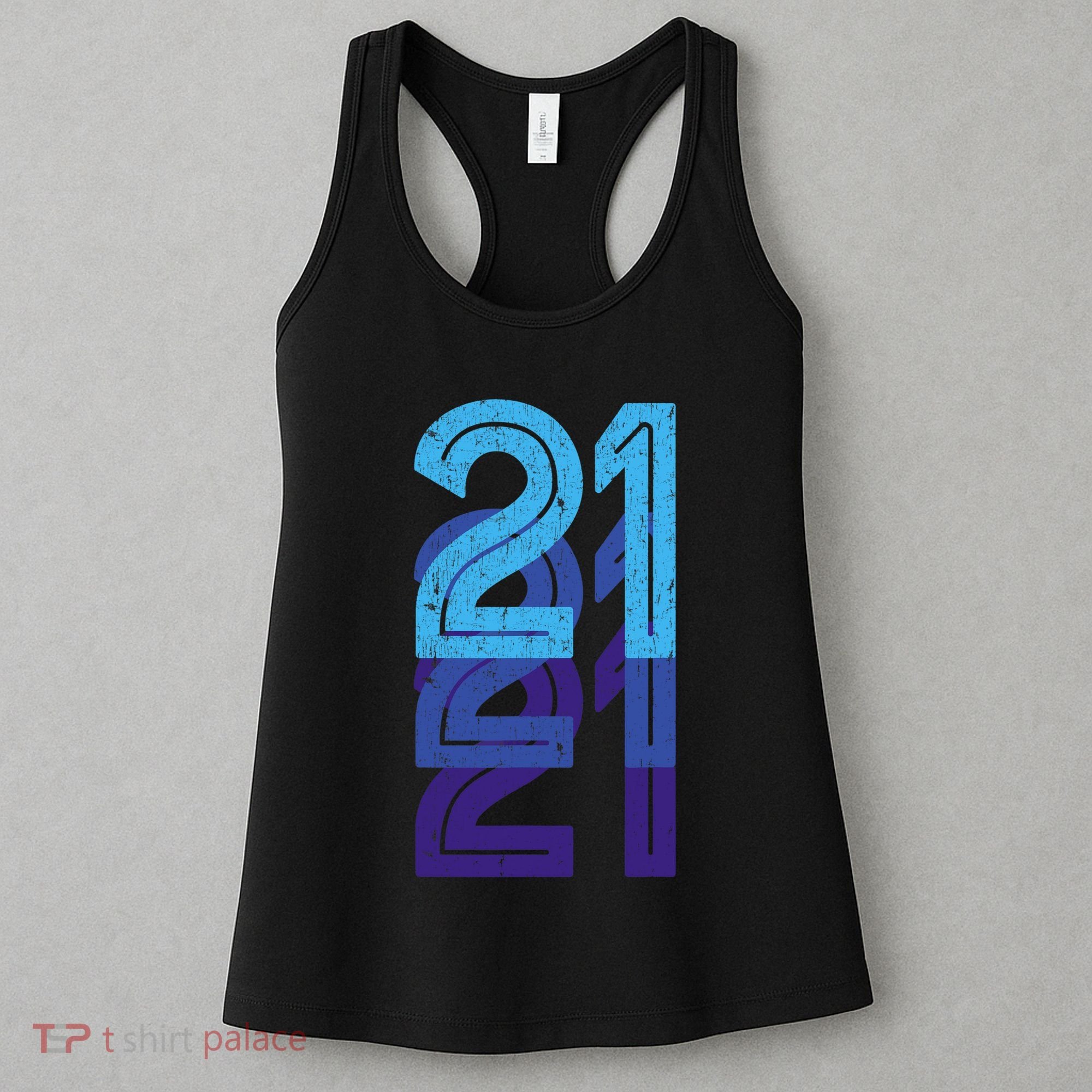 21 Lucky Number 21st Year Birthday Age Sports Team Women's Tank Top