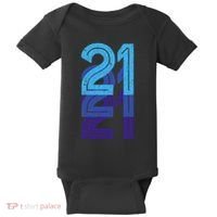 21 Lucky Number 21st Year Birthday Age Sports Team Baby Bodysuit thumb 0