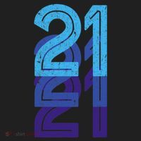 21 Lucky Number 21st Year Birthday Age Sports Team Hat thumb 2