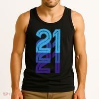21 Lucky Number 21st Year Birthday Age Sports Team Tank Top thumb 3