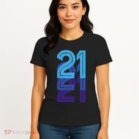 21 Lucky Number 21st Year Birthday Age Sports Team Women's T-Shirt thumb 4