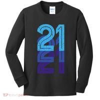 21 Lucky Number 21st Year Birthday Age Sports Team Kids Long Sleeve Shirt thumb 0