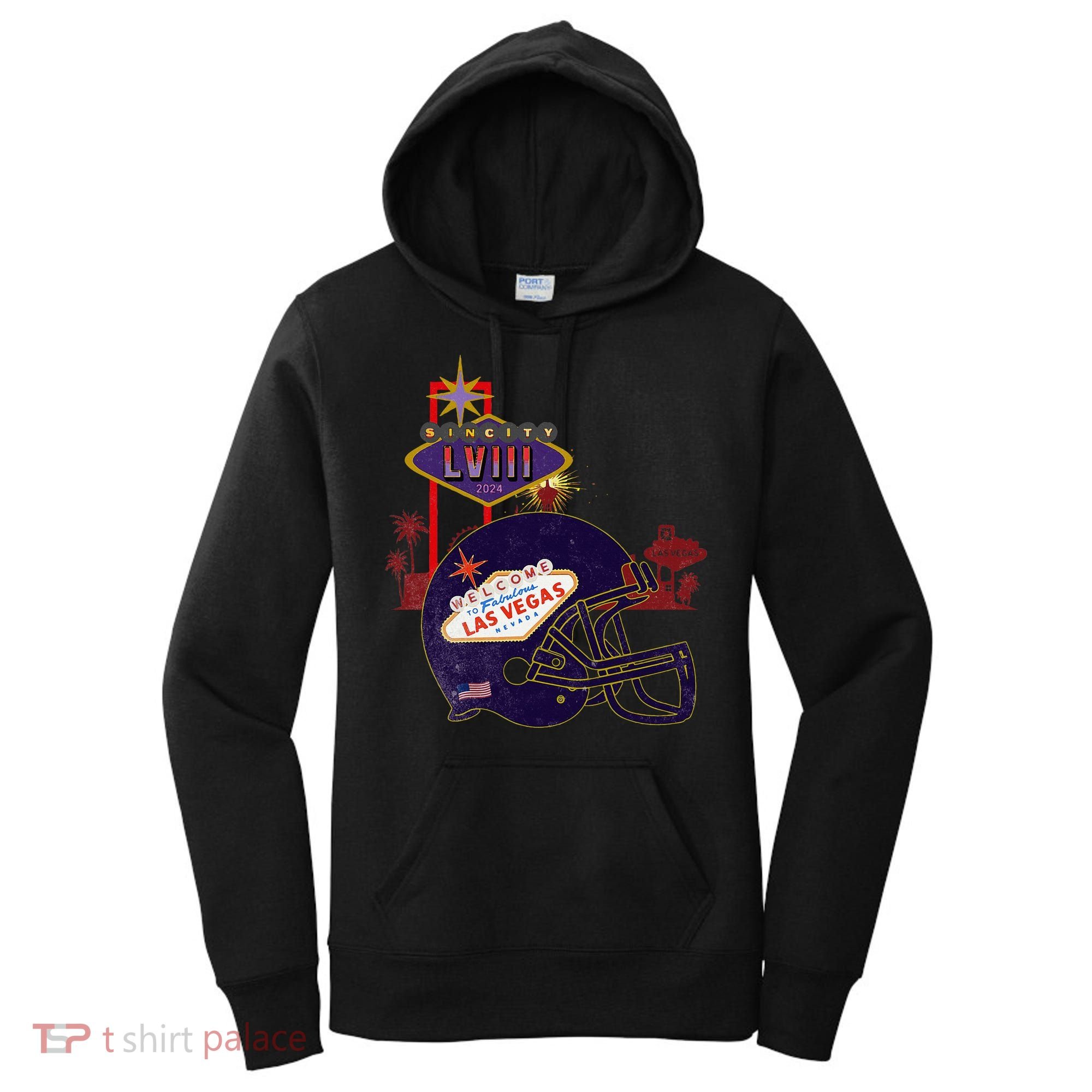 2024 Las Vegas Football Party Super Fun Game  Women's Hoodie