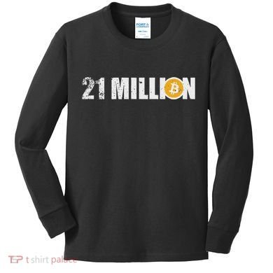 21 Million Bitcoin Crypto Hodl Btc Kids Long Sleeve Shirt