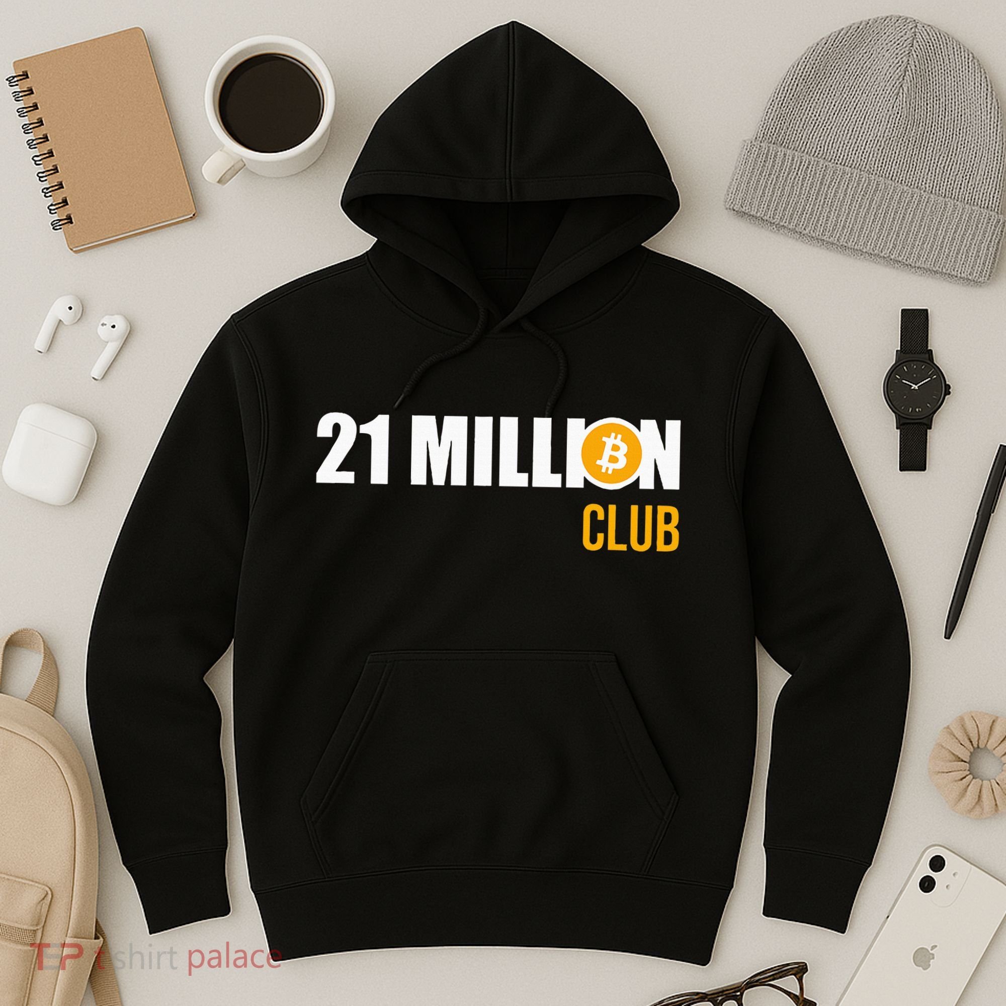 21 Million Bitcoin Crypto Million Club Hodl Btc Hoodie