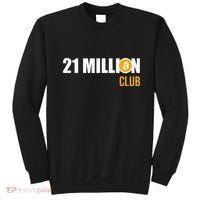 21 Million Bitcoin Crypto Million Club Hodl Btc Sweatshirt thumb 0