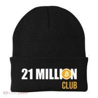 21 Million Bitcoin Crypto Million Club Hodl Btc Beanie thumb 0