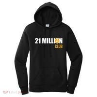 21 Million Bitcoin Crypto Million Club Hodl Btc Women's Hoodie thumb 0