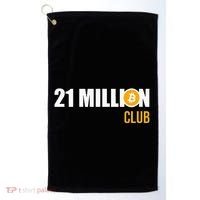 21 Million Bitcoin Crypto Million Club Hodl Btc Golf Towel thumb 0