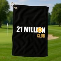 21 Million Bitcoin Crypto Million Club Hodl Btc Golf Towel thumb 1