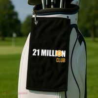 21 Million Bitcoin Crypto Million Club Hodl Btc Golf Towel thumb 2