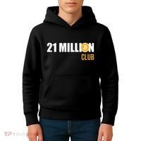 21 Million Bitcoin Crypto Million Club Hodl Btc Kids Hoodie thumb 4