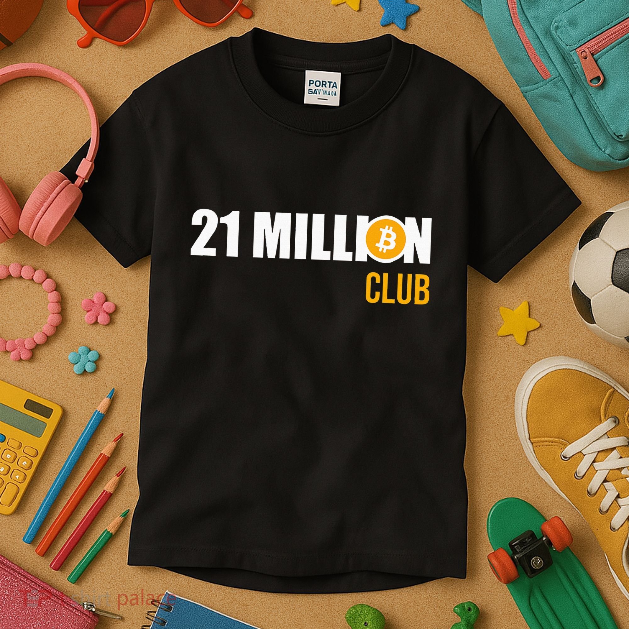 21 Million Bitcoin Crypto Million Club Hodl Btc Kids T-Shirt
