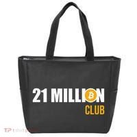 21 Million Bitcoin Crypto Million Club Hodl Btc Tote Bag thumb 0