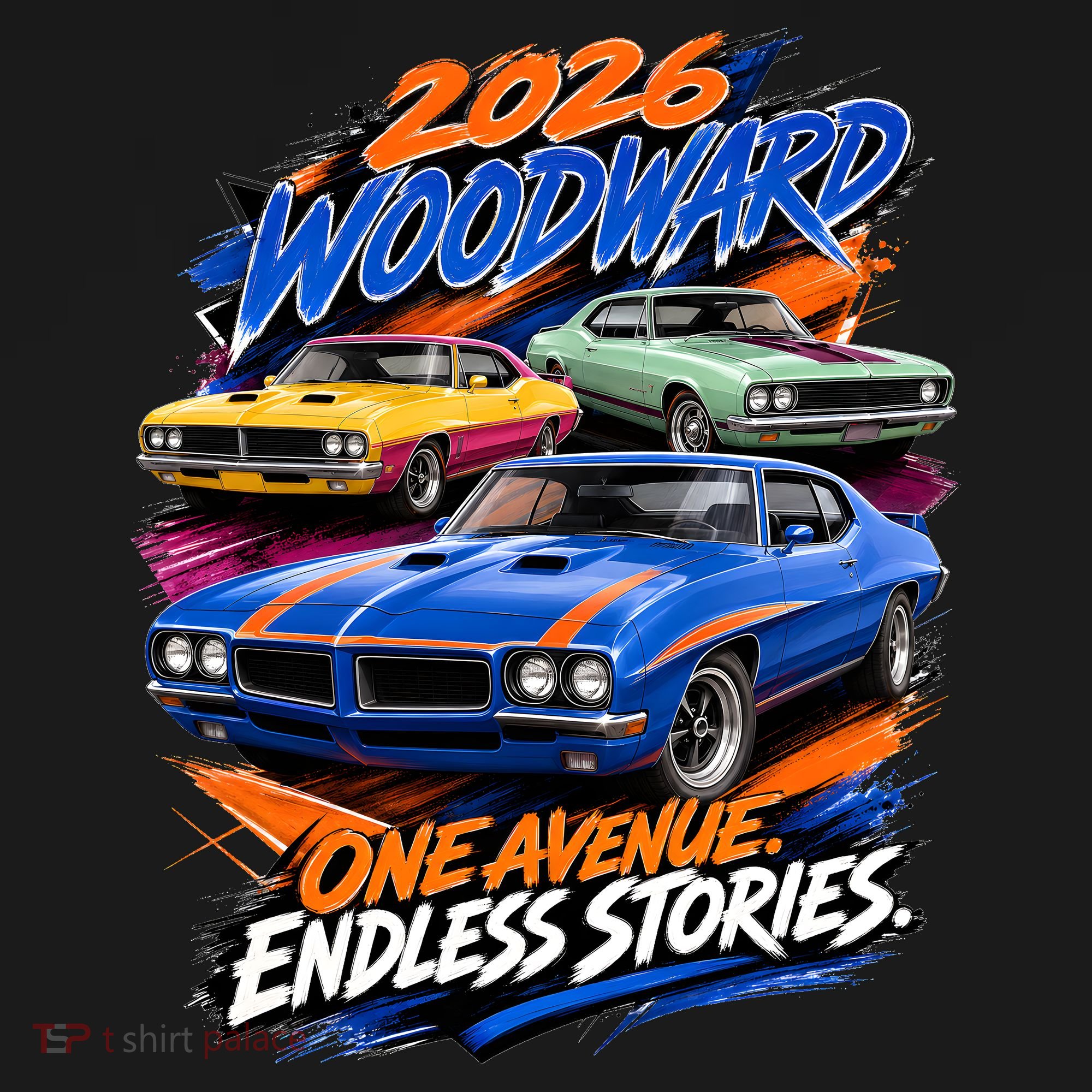 2026 Michigan Car Cruise Woodward M1 Endless Stories Backpack