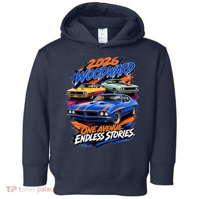 2026 Michigan Car Cruise Woodward M1 Endless Stories Toddler Hoodie
