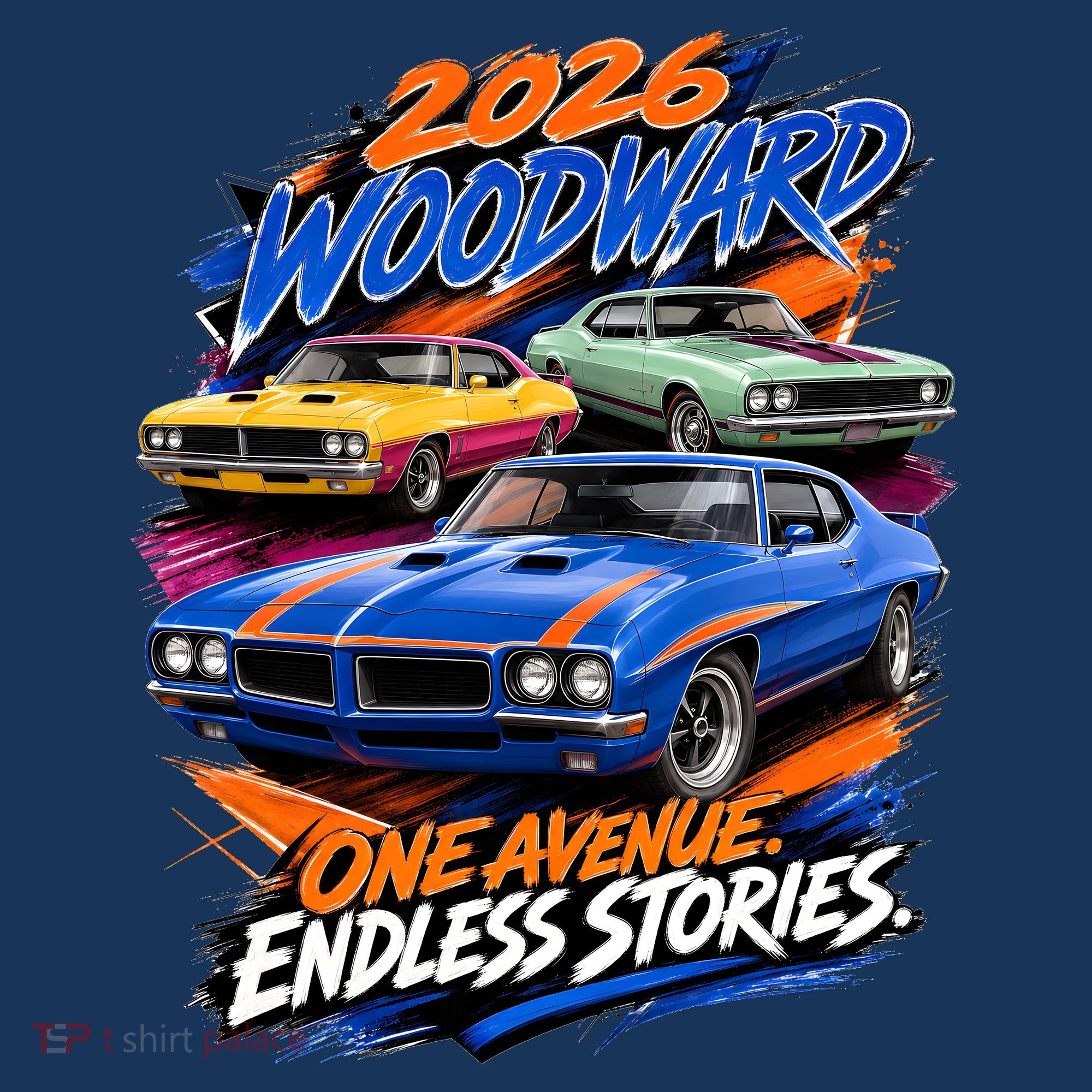 2026 Michigan Car Cruise Woodward M1 Endless Stories Tote Bag