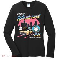 2026 Made In Motor City: Yellow Cadi Nights Woodward Ave Women's Long Sleeve Shirt thumb 0