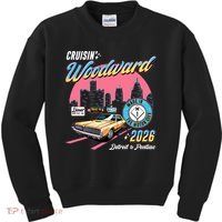 2026 Made In Motor City: Yellow Cadi Nights Woodward Ave Kids Sweatshirt thumb 0