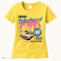 2026 Made In Motor City: Yellow Cadi Nights Woodward Ave Women's T-Shirt thumb 0