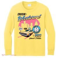 2026 Made In Motor City: Yellow Cadi Nights Woodward Ave Kids Long Sleeve Shirt thumb 0