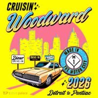 2026 Made In Motor City: Yellow Cadi Nights Woodward Ave Kids Long Sleeve Shirt thumb 2