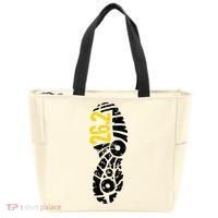 262 Marathon Runner Footprint Tote Bag thumb 0