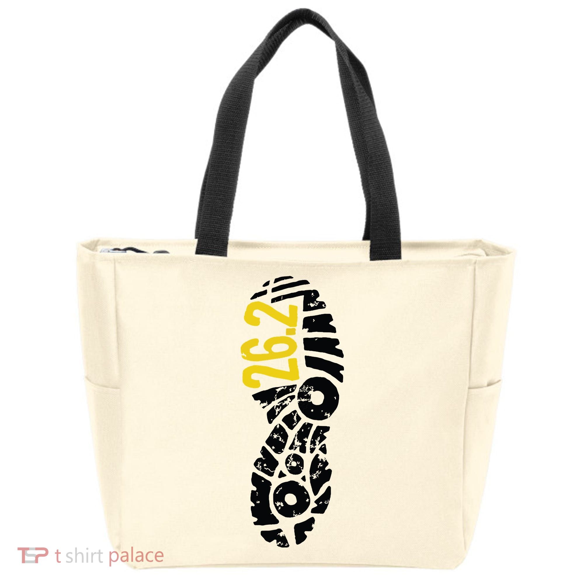 262 Marathon Runner Footprint Tote Bag