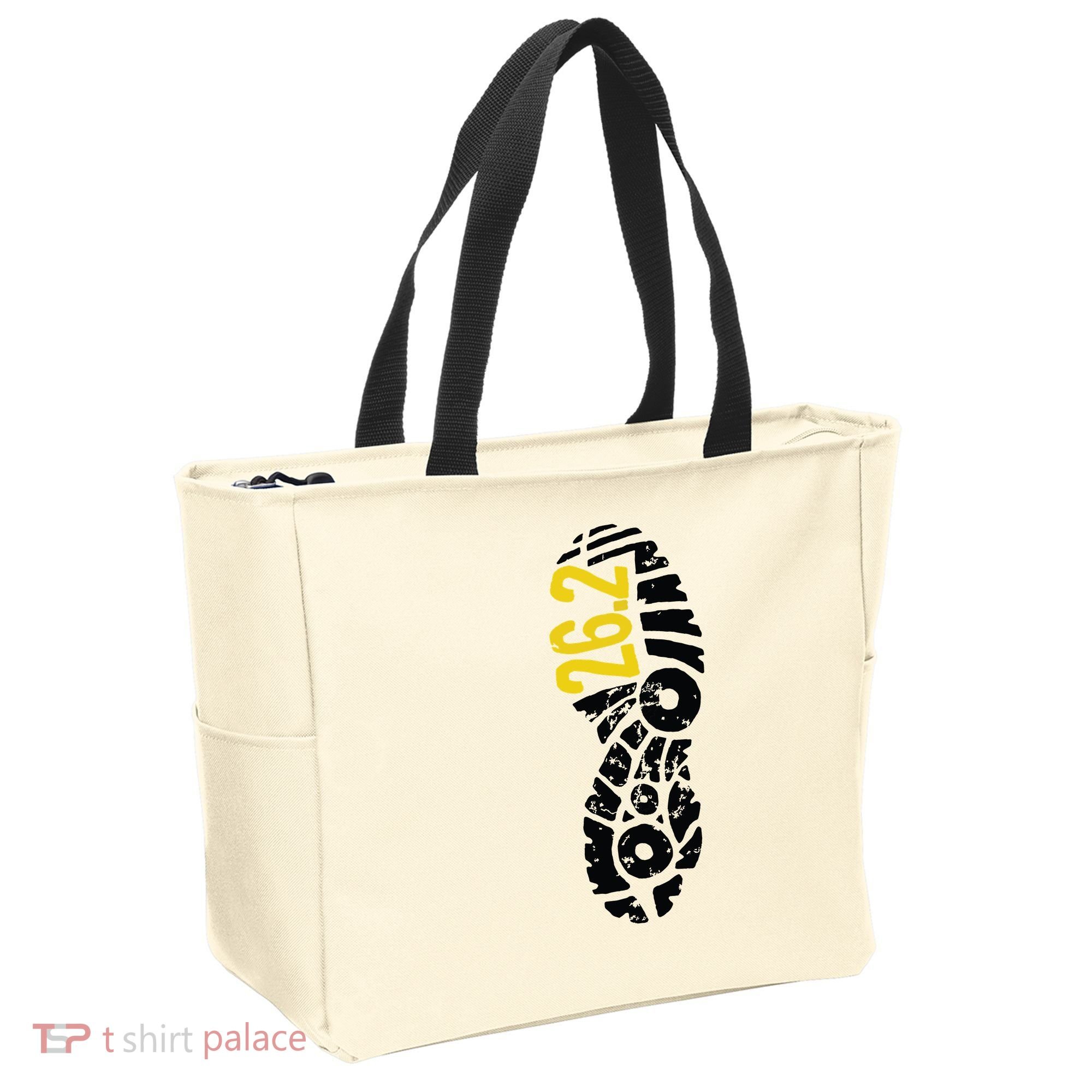 262 Marathon Runner Footprint Tote Bag