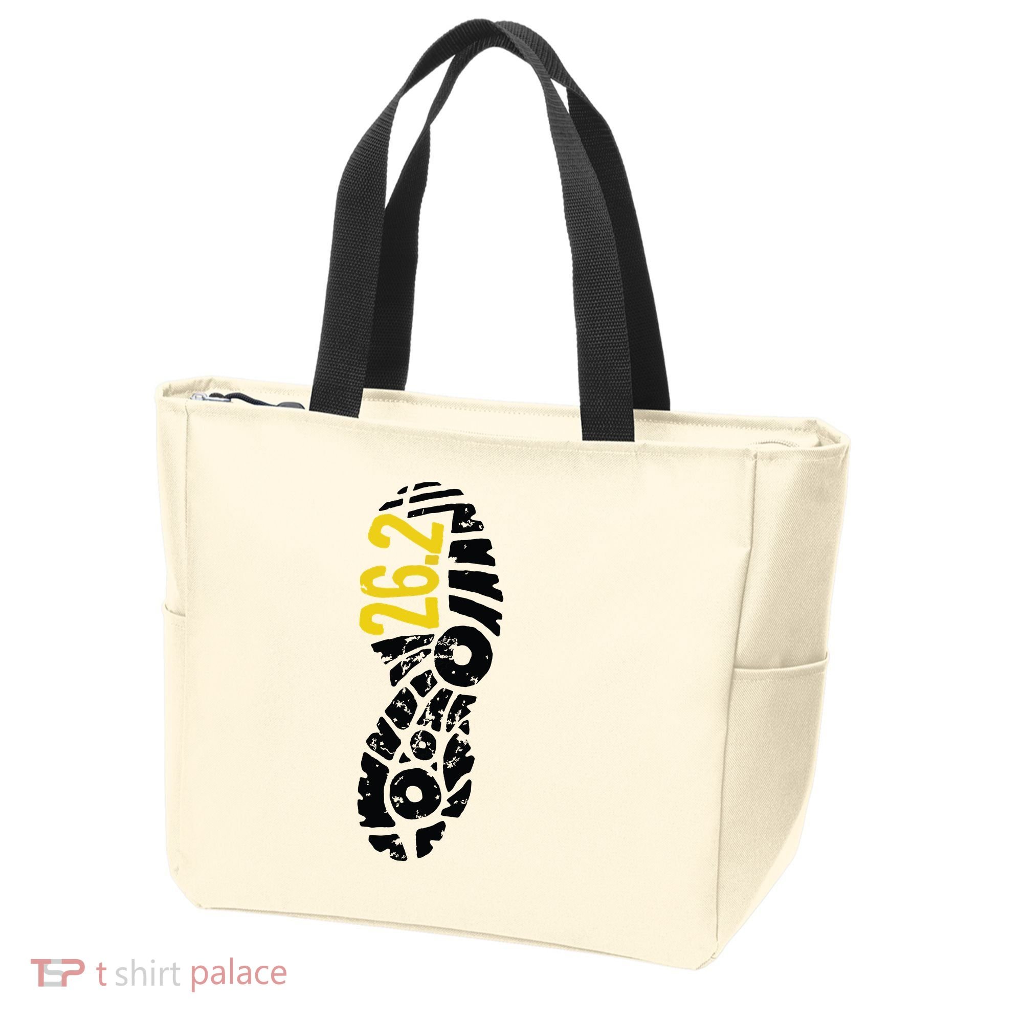 262 Marathon Runner Footprint Tote Bag