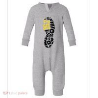 262 Marathon Runner Footprint Infant Fleece One Piece thumb 0