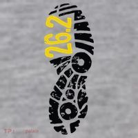 262 Marathon Runner Footprint Infant Fleece One Piece thumb 2