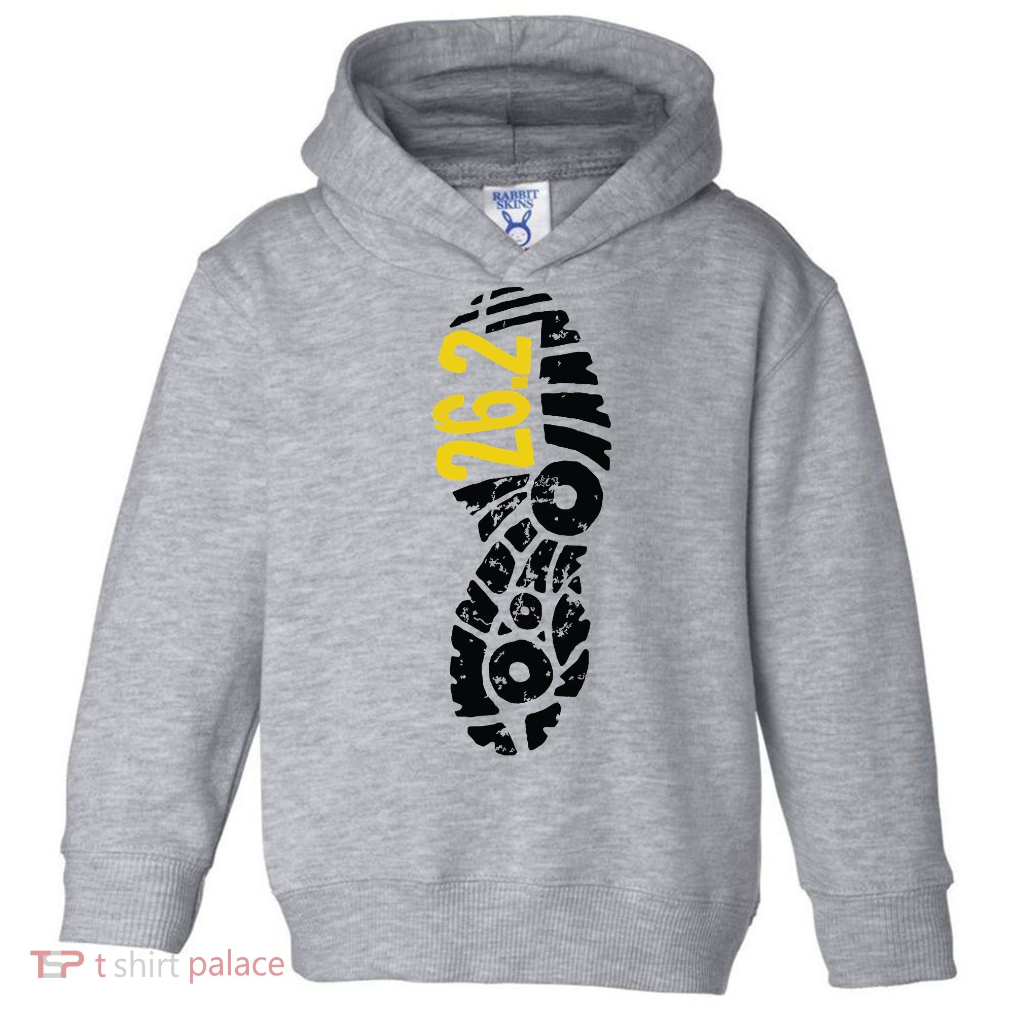 262 Marathon Runner Footprint Toddler Hoodie