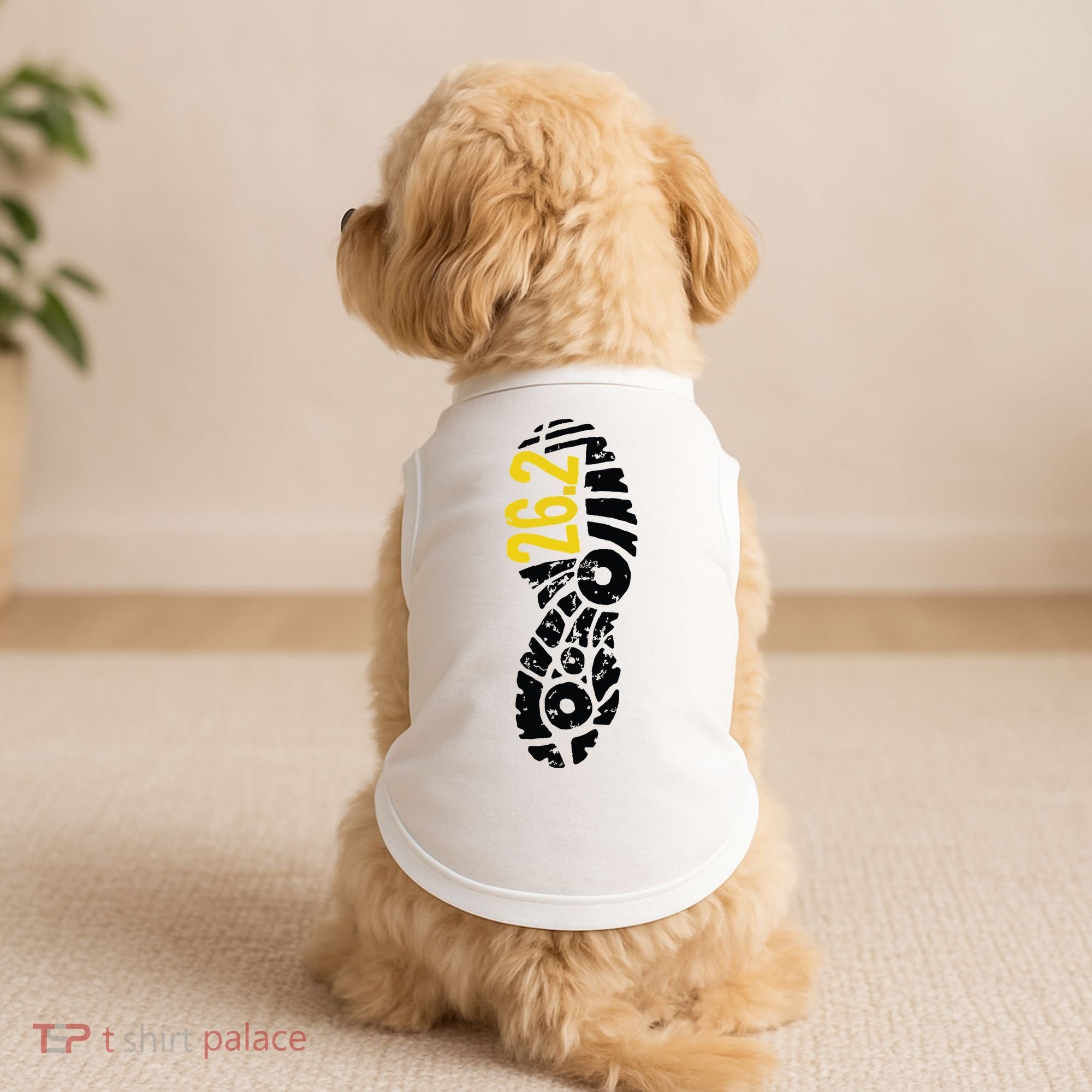 262 Marathon Runner Footprint Doggie Tank