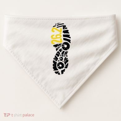 262 Marathon Runner Footprint USA-Made Doggie Bandana