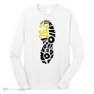 262 Marathon Runner Footprint Long Sleeve Shirt