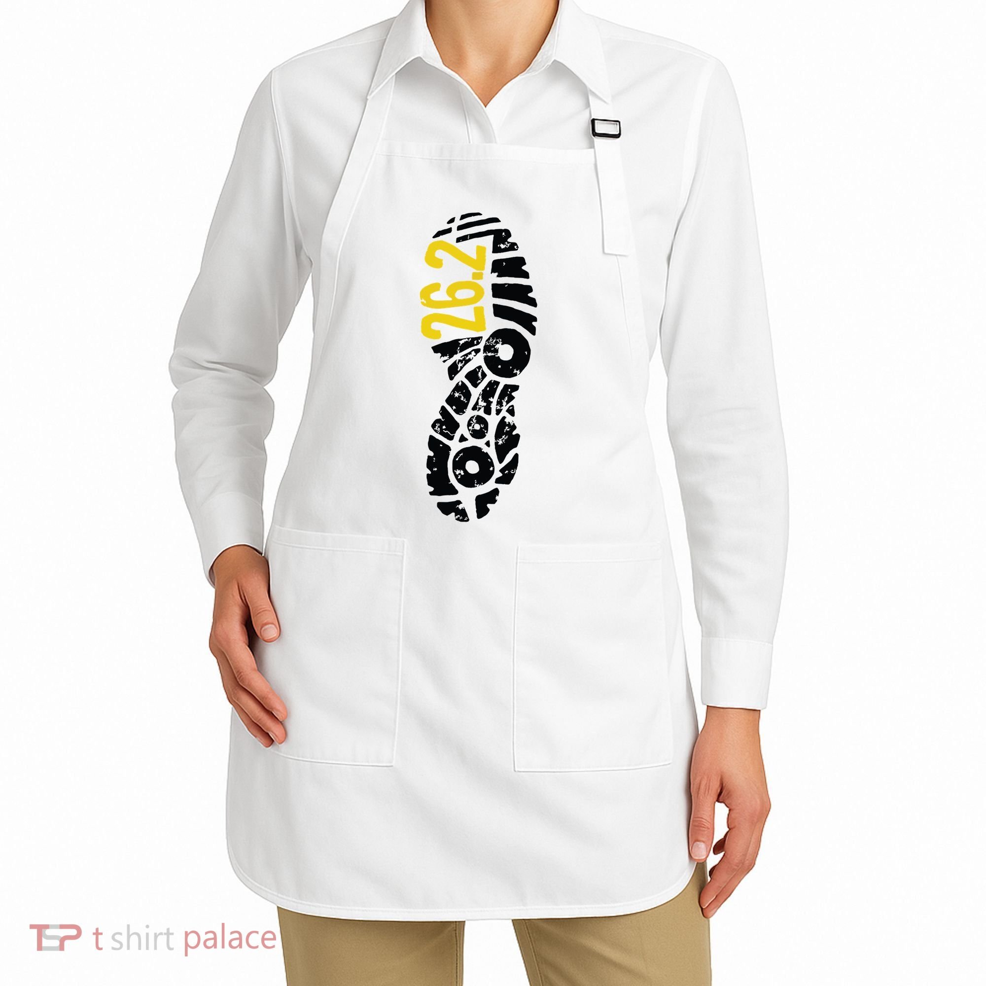 262 Marathon Runner Footprint Apron