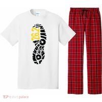 262 Marathon Runner Footprint Pajama Set thumb 0
