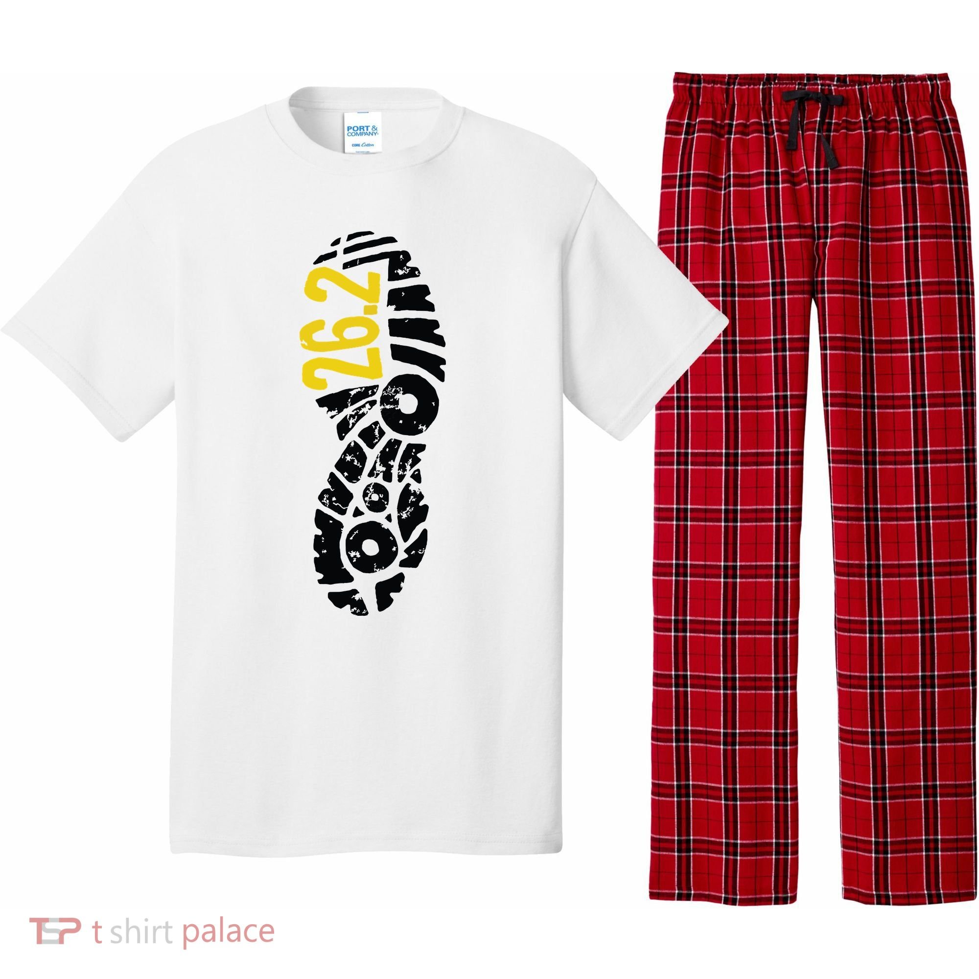 262 Marathon Runner Footprint Pajama Set