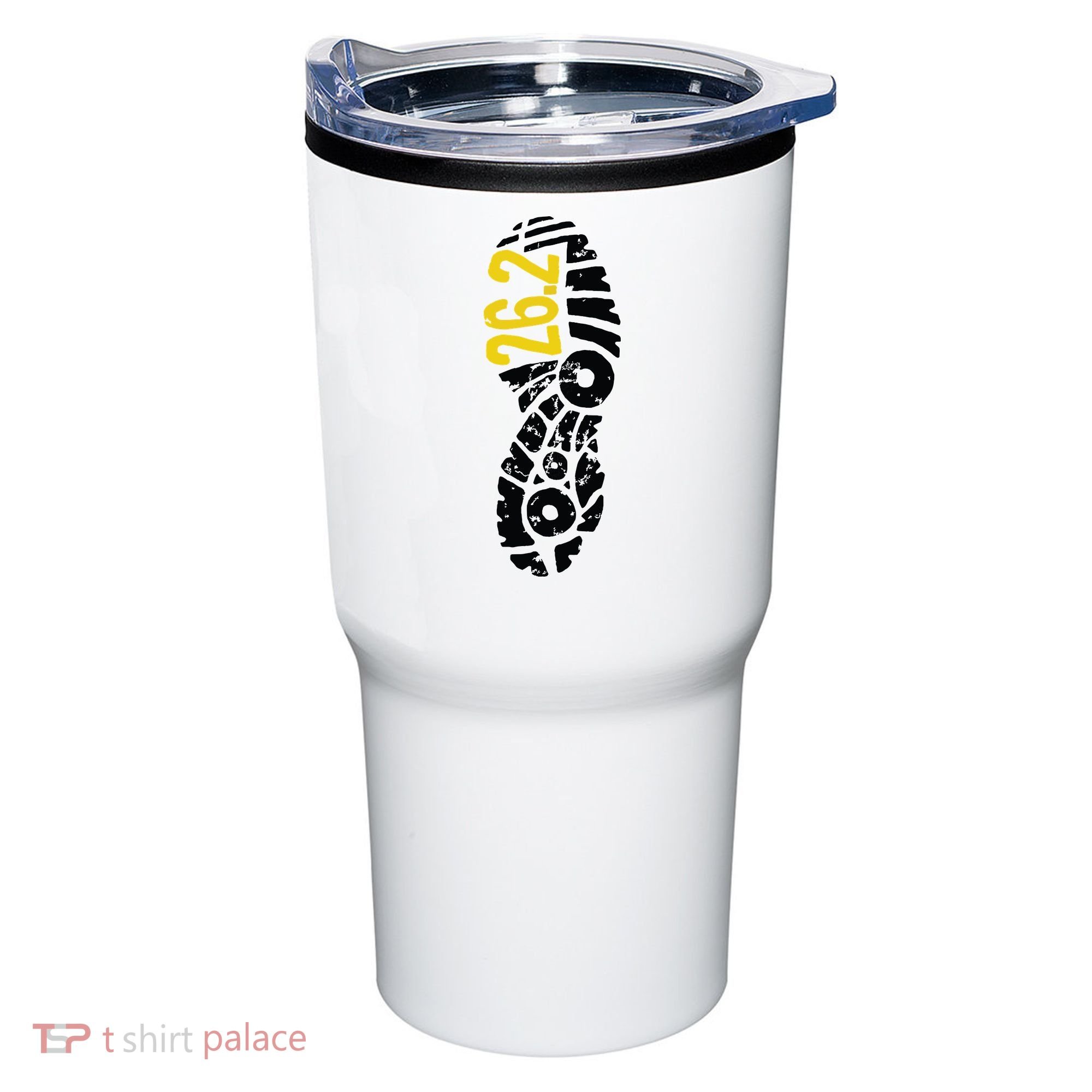 262 Marathon Runner Footprint Tumbler