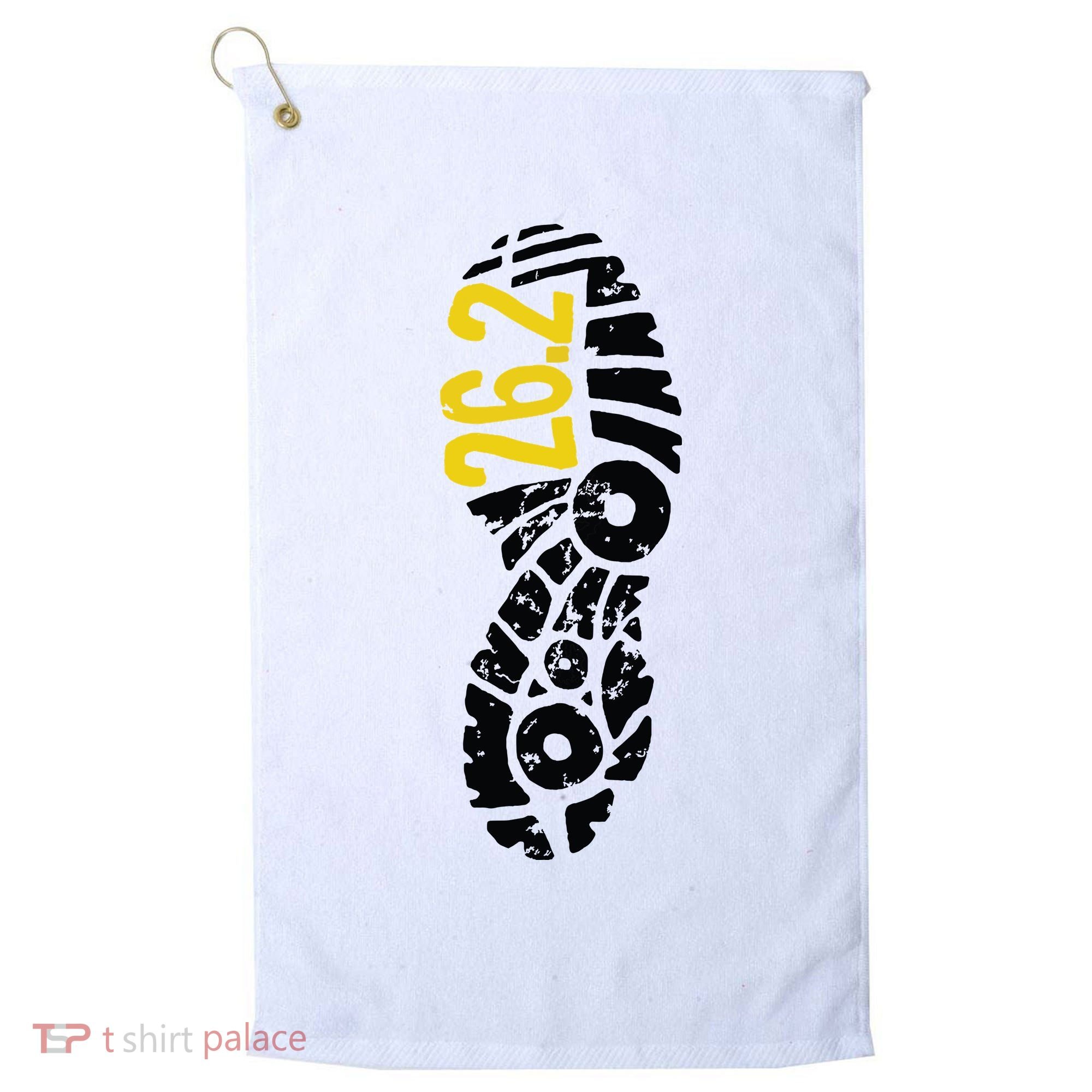 262 Marathon Runner Footprint Golf Towel