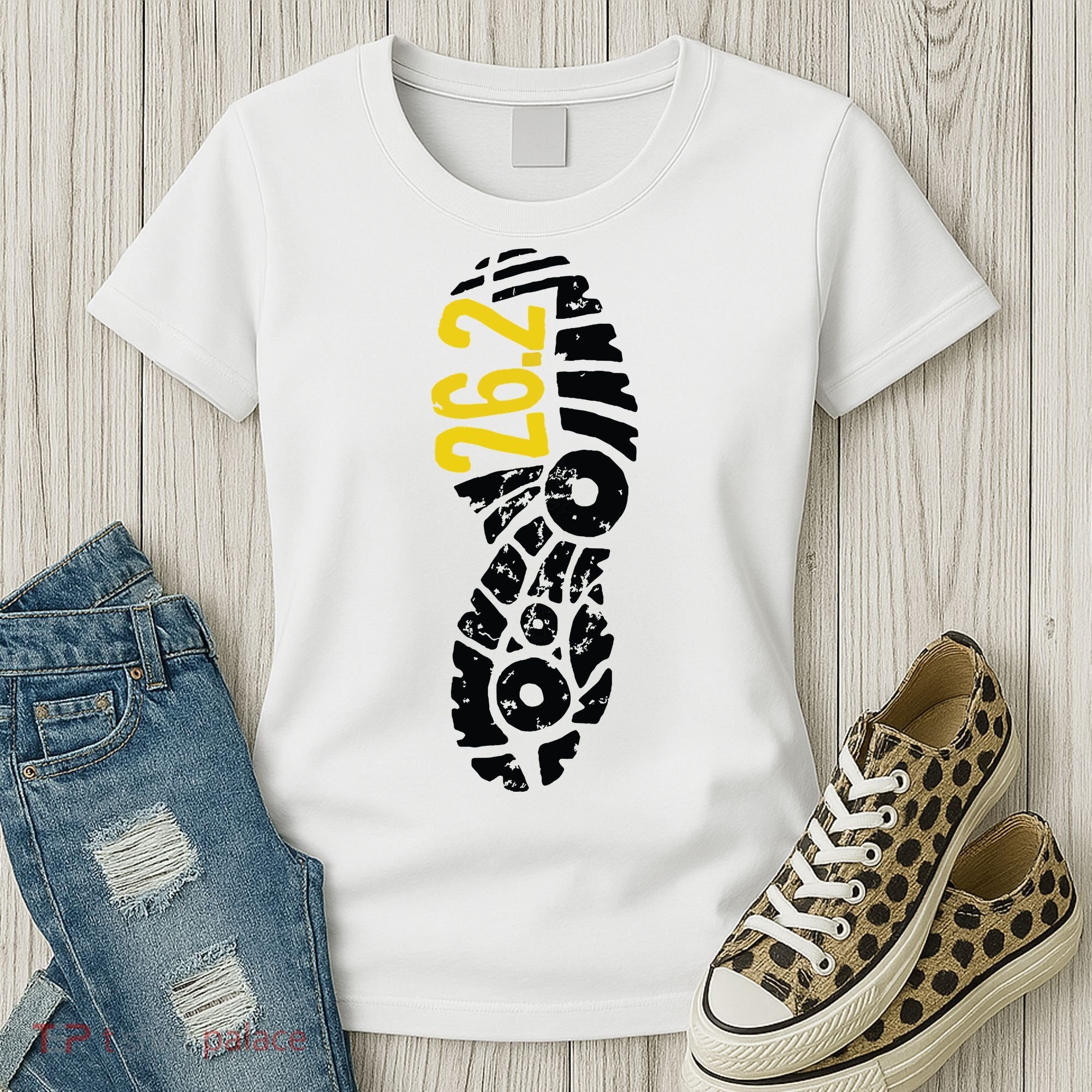 262 Marathon Runner Footprint Women's T-Shirt