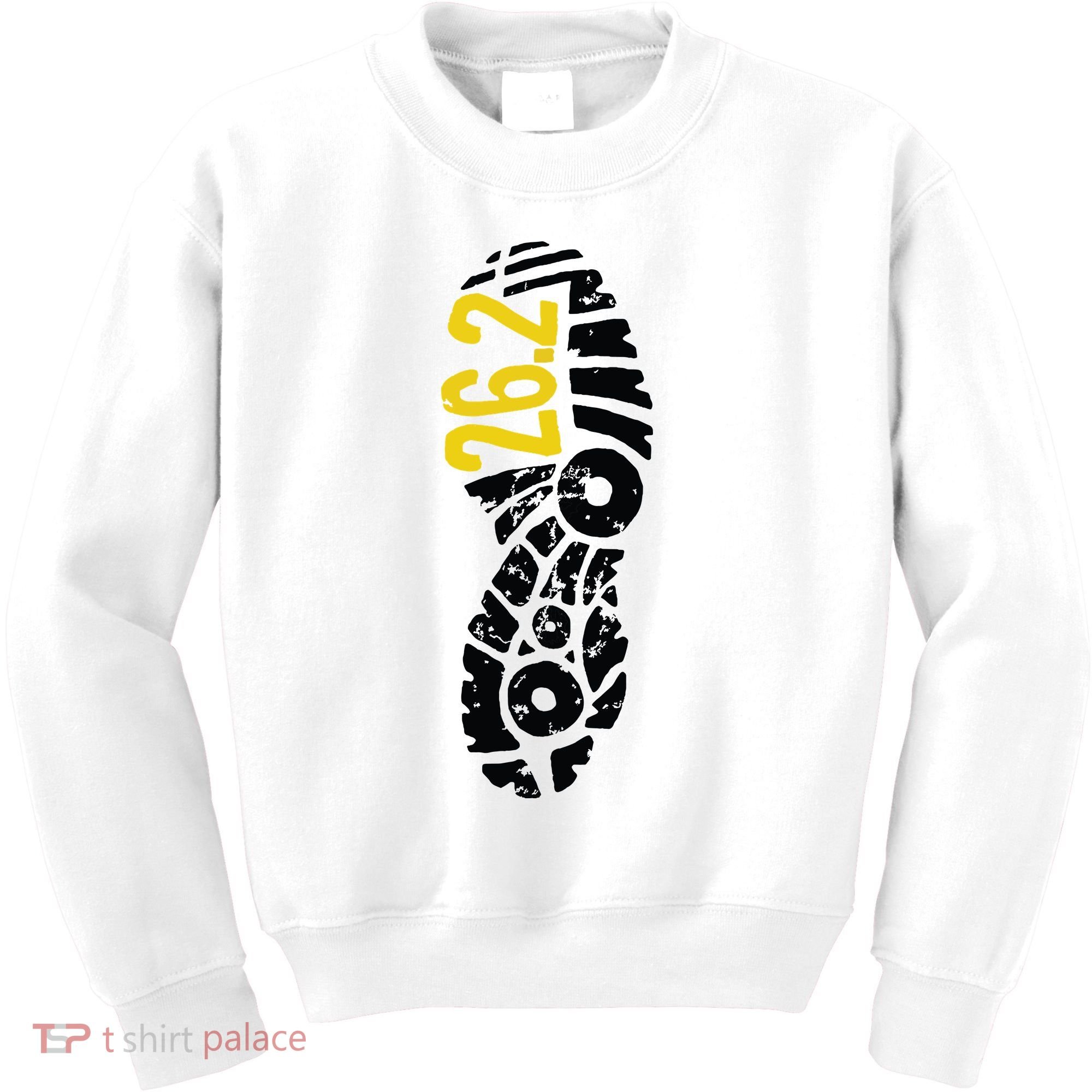 262 Marathon Runner Footprint Kids Sweatshirt