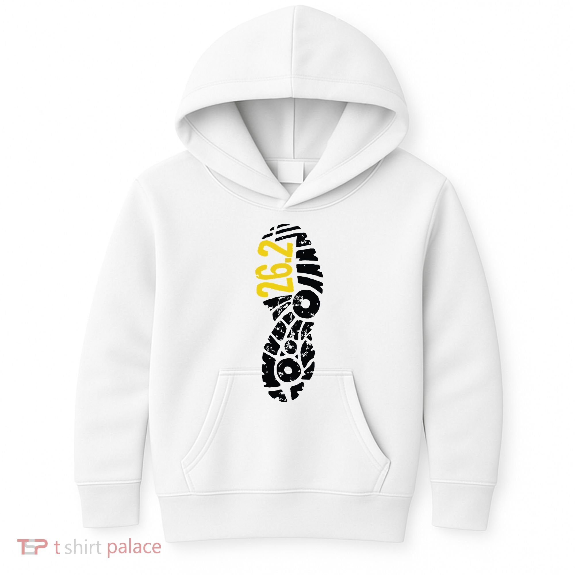 262 Marathon Runner Footprint Kids Hoodie