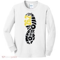 262 Marathon Runner Footprint Kids Long Sleeve Shirt thumb 0