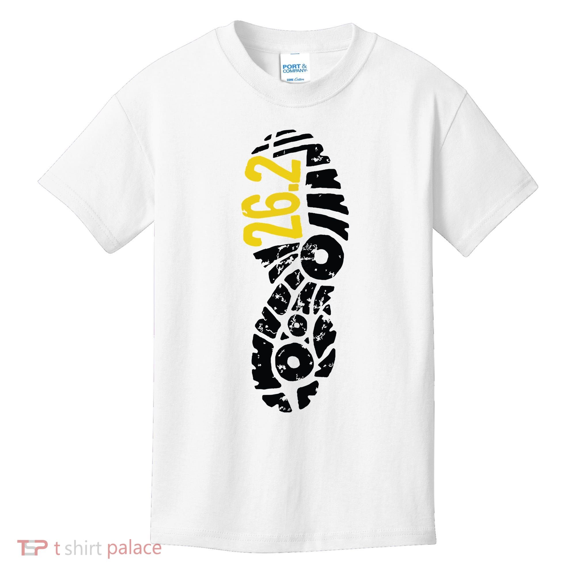 262 Marathon Runner Footprint Kids T-Shirt